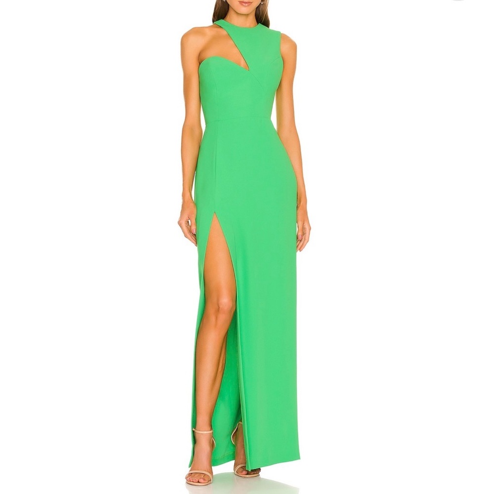 x Revolve Amanda Uprichard Gilda Gown in Grass Amanda